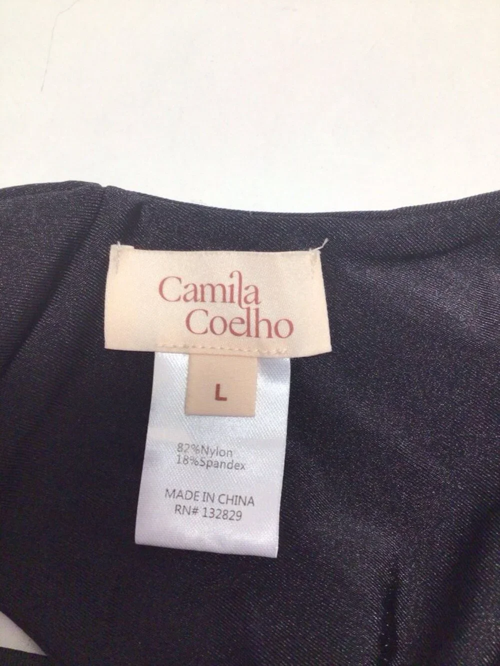 Revolve Camila Coelho Patricia Bikini Top Bottoms Black Gold Ring Size Large